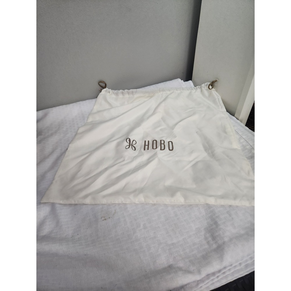 Hobo The Original White Drawstring Handbag Dust Bag Replacement Logo Storage Bag